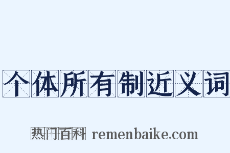 个体所有制近义词是什么意思的图片
